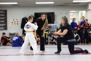 Championship Martial Arts student preparing a kick
