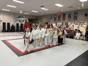 Championship Martial Arts Students before class