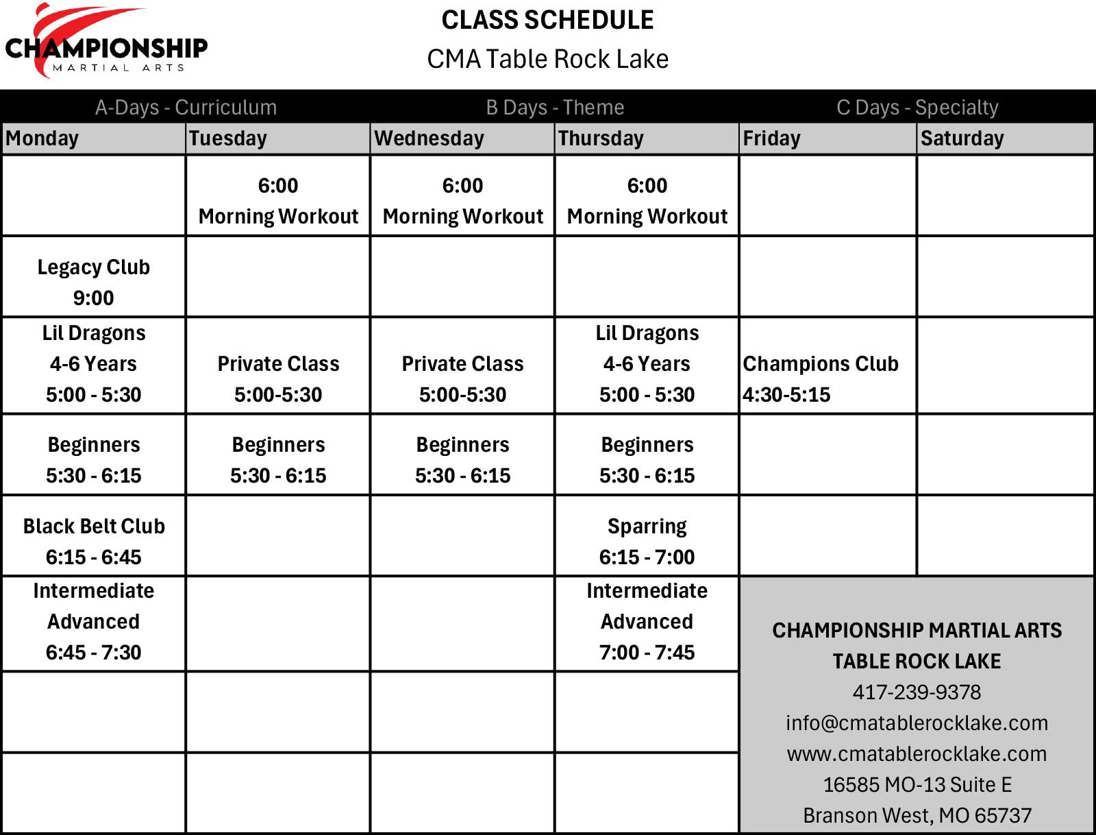 Taekwondo Branson West