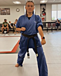 Championship Martial Arts adult student blocking