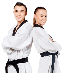 Two teenaged Championship Martial Arts students