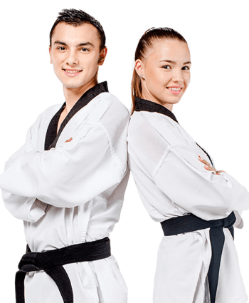 Two teenaged Championship Martial Arts students